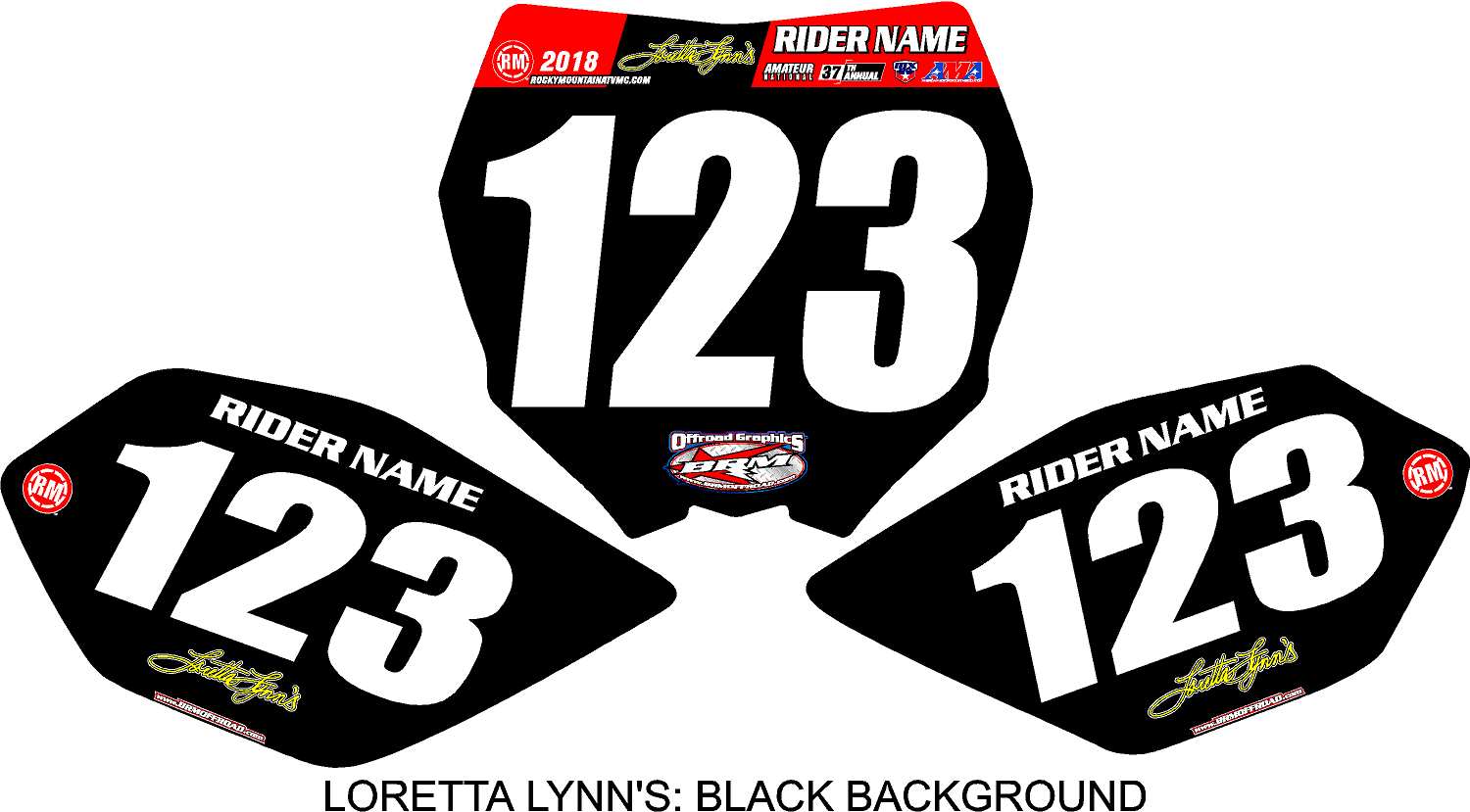 BRM Offroad Graphics - DRR DBX50 Race Numbers